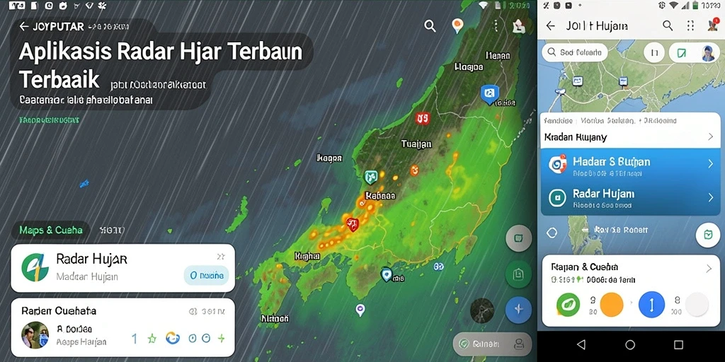 Tampilan antarmuka utama JOYPTUR dengan fitur Radar Hujan.