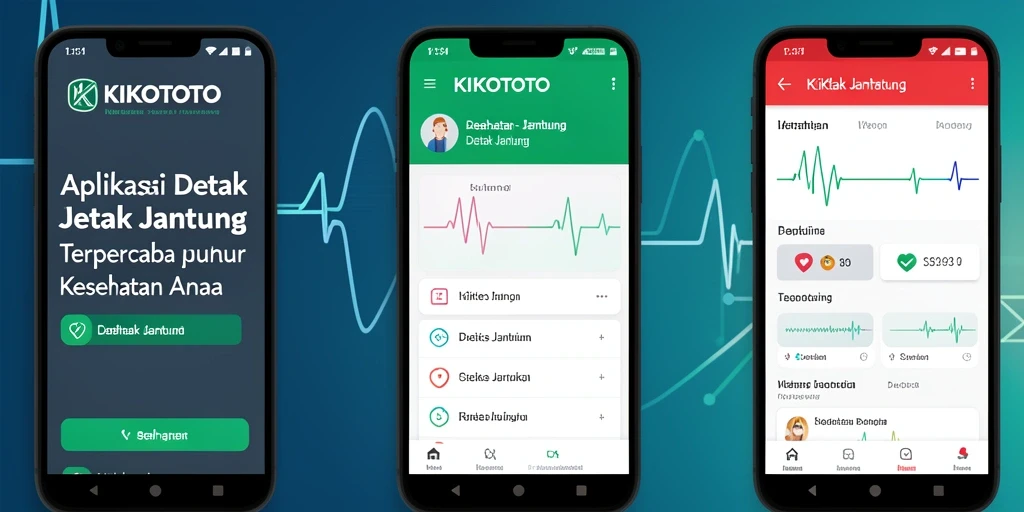 Tampilan antarmuka aplikasi Detak Jantung KIKOTOTO yang menarik dan informatif.