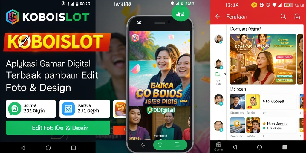 Tampilan antarmuka aplikasi KOBOISLOT dengan alat editing yang lengkap.