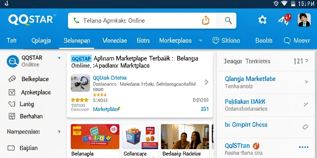 Tampilan antarmuka pengguna QQSTAR yang menarik dan fungsional.