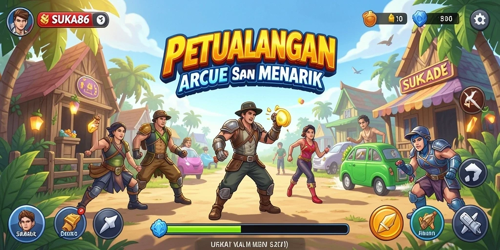 Tampilan antarmuka game Arcade SUKA86 yang menarik dan interaktif.